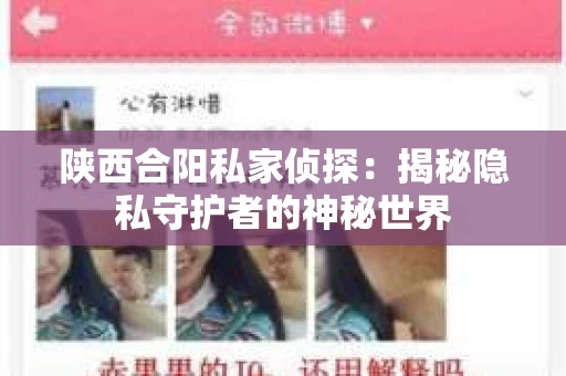 陕西合阳私家侦探：揭秘隐私守护者的神秘世界