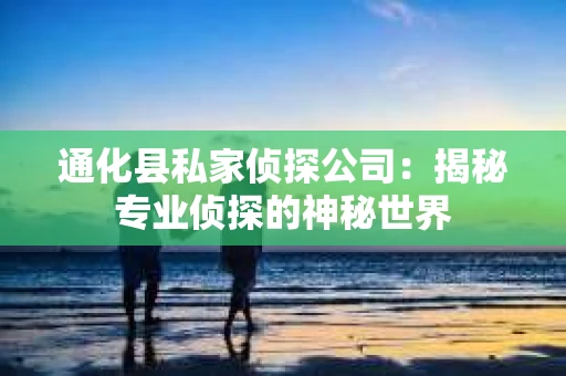 通化县私家侦探公司：揭秘专业侦探的神秘世界