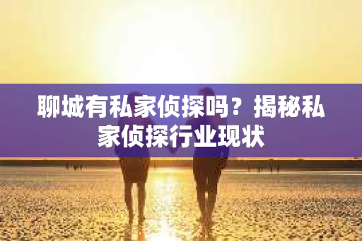 聊城有私家侦探吗？揭秘私家侦探行业现状