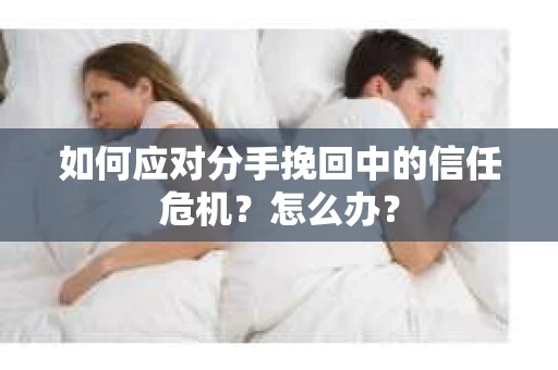 如何应对分手挽回中的信任危机？怎么办？