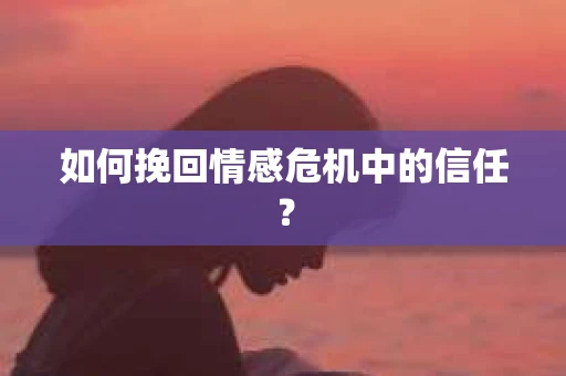如何挽回情感危机中的信任? 如何挽回情感危机中的信任?