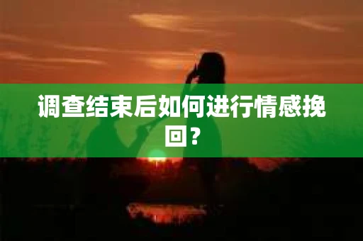 调查结束后如何进行情感挽回？