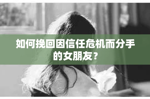 如何挽回因信任危机而分手的女朋友? 如何挽回因信任危机而分手的女朋友?