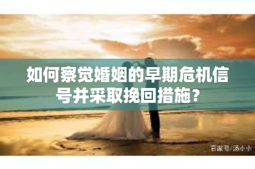 如何察觉婚姻的早期危机信号并采取挽回措施？