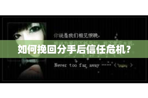 如何挽回分手后信任危机？