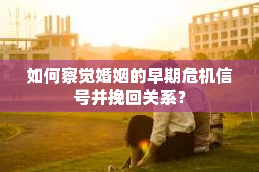 如何察觉婚姻的早期危机信号并挽回关系？