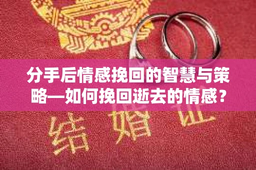 分手后情感挽回的智慧与策略—如何挽回逝去的情感？